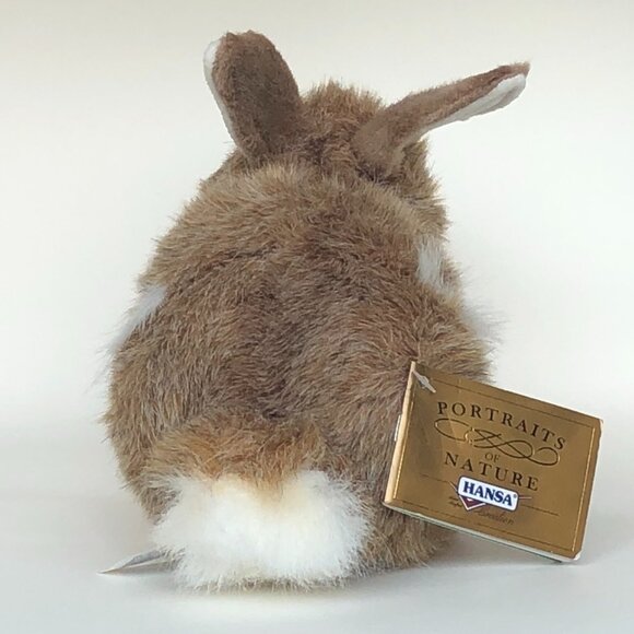 Hansa Handcrafted Rabbit (Brown Mix) Stuffed Animal Brand New w/ Tag - Picture 7 of 14